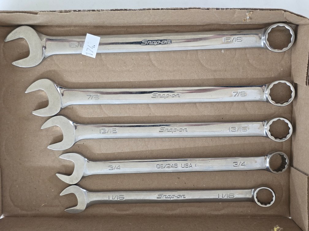(5) Snap-On Combination Wrenches