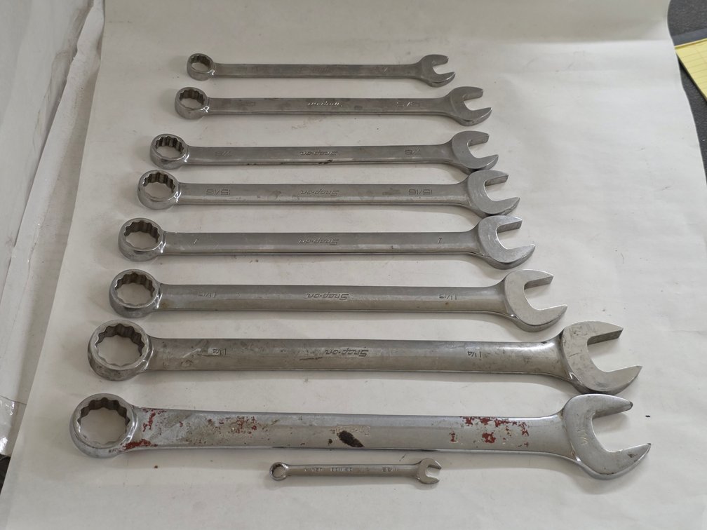 (9) Snap-On Combination Wrenches
