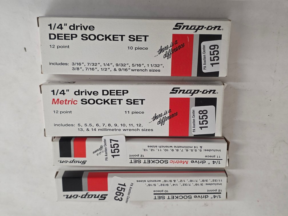 (4) 1/4" Snap-On Socket Rails