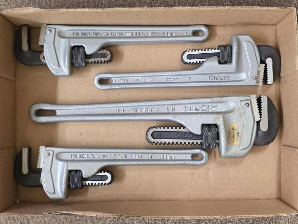 (4) Ridgid Adjustable Wrenches