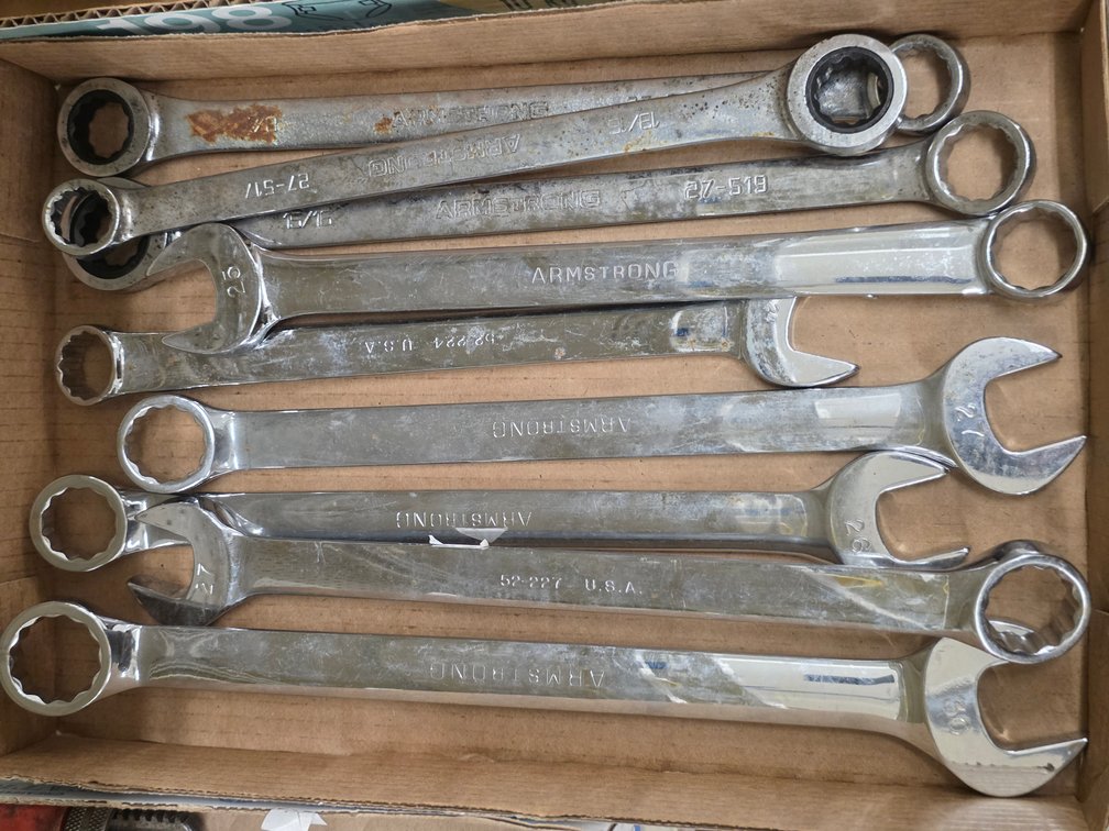 (9) Assorted Armstrong Combination Wrenches