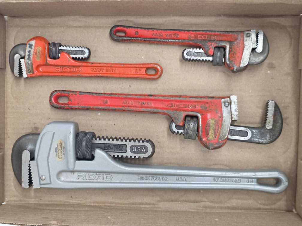 (4) Ridgid Adjustable Wrenches
