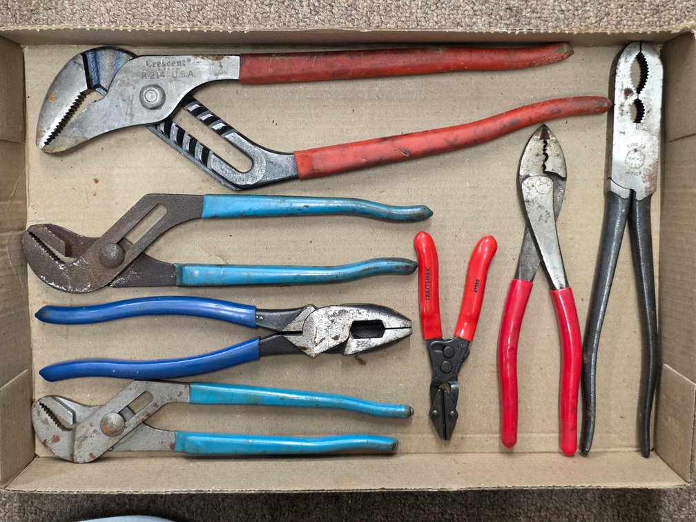 (7) Assorted Pliers & More