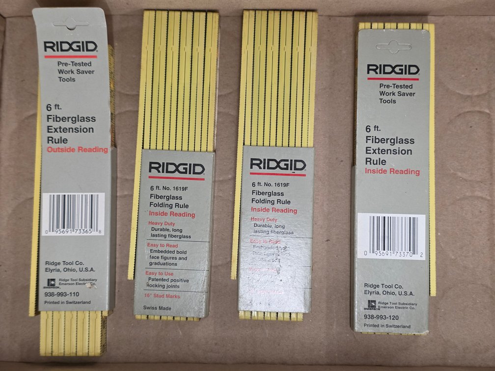 (4) Ridgid 6' Extension Rulers