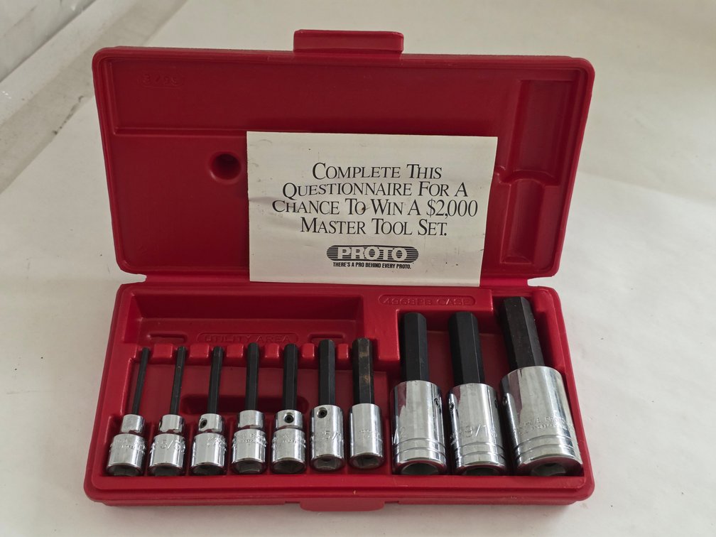 Proto 10pc 3/8" Hex Bit Socket Set