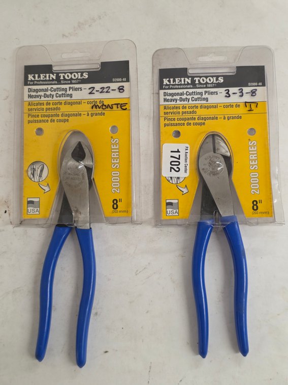 (2) Klein Diagonal Cutting Pliers