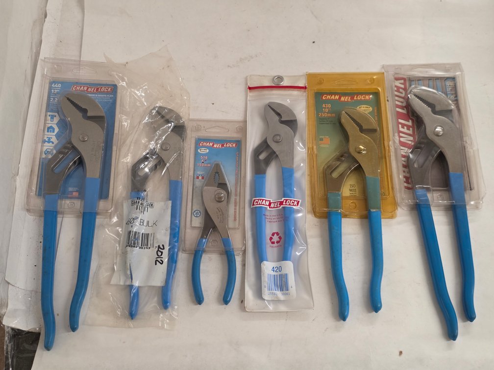 (6) Assorted Channel Lock Pliers