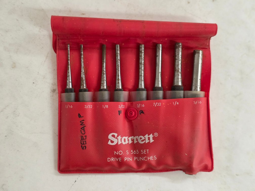Starrett 8pc Drive Pin Punches