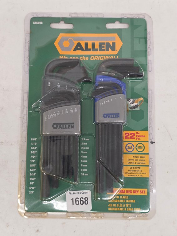 Allen 22pc Hex Key Set