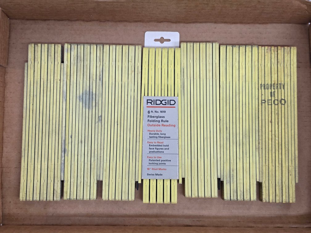 (7) 6' Ridgid Folding Rulers