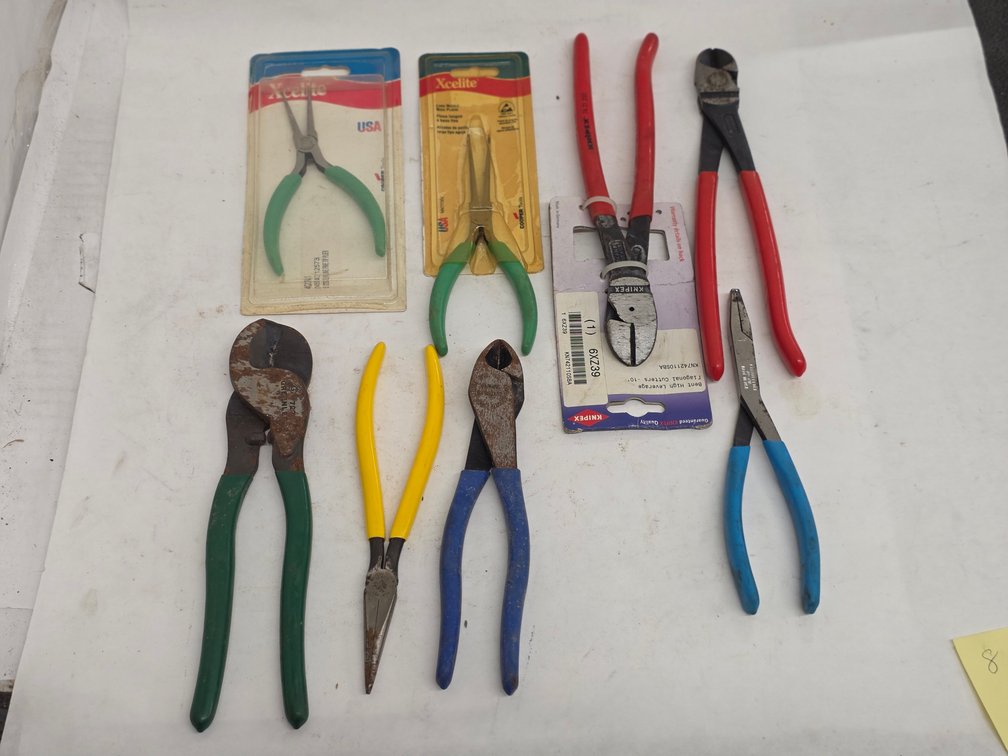 (8) Assorted Pliers