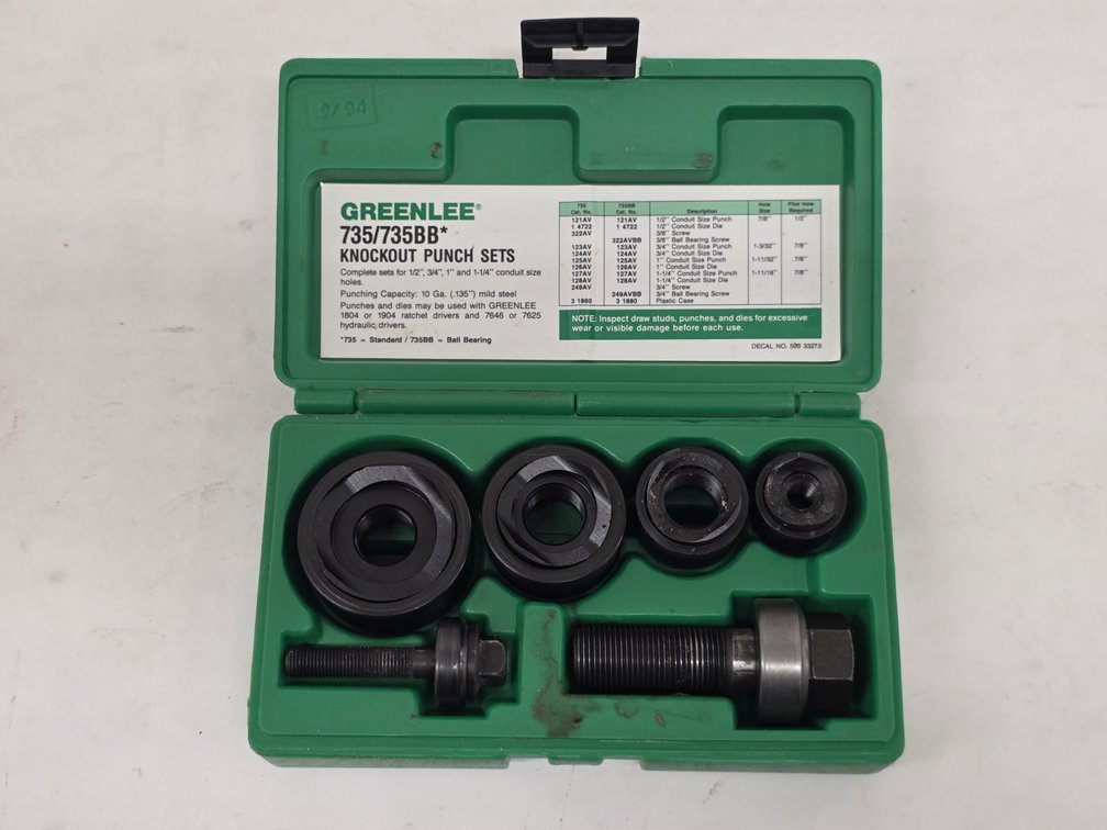 Greenlee Ball Bearing Knockout Punch Set