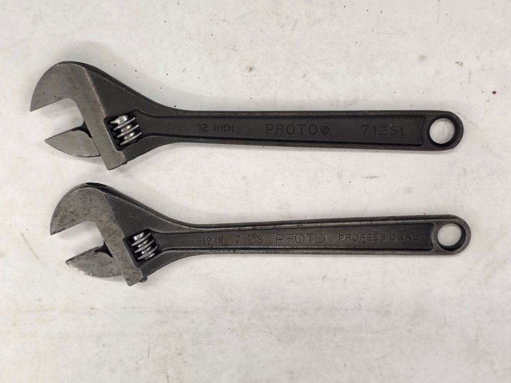 (2) Proto 12" Adjustable Wrenches