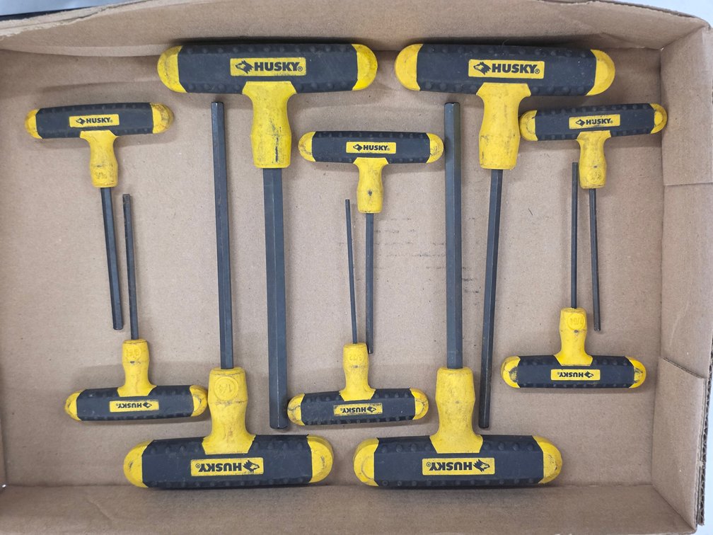 (10) Husky T-Handle Hex Wrench Set