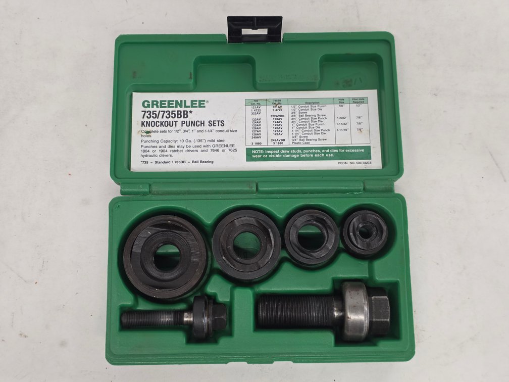 Greenlee Ball Bearing Knockout Punch Set
