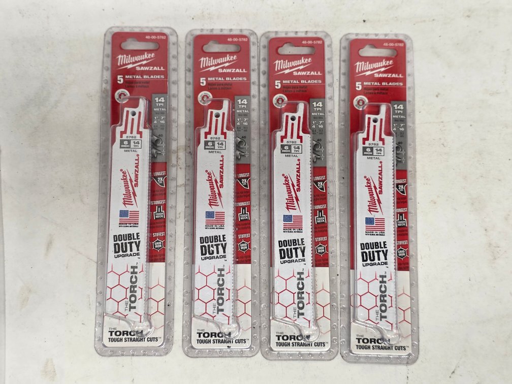 (4) Milwaukee Sawzall Blade 5pk