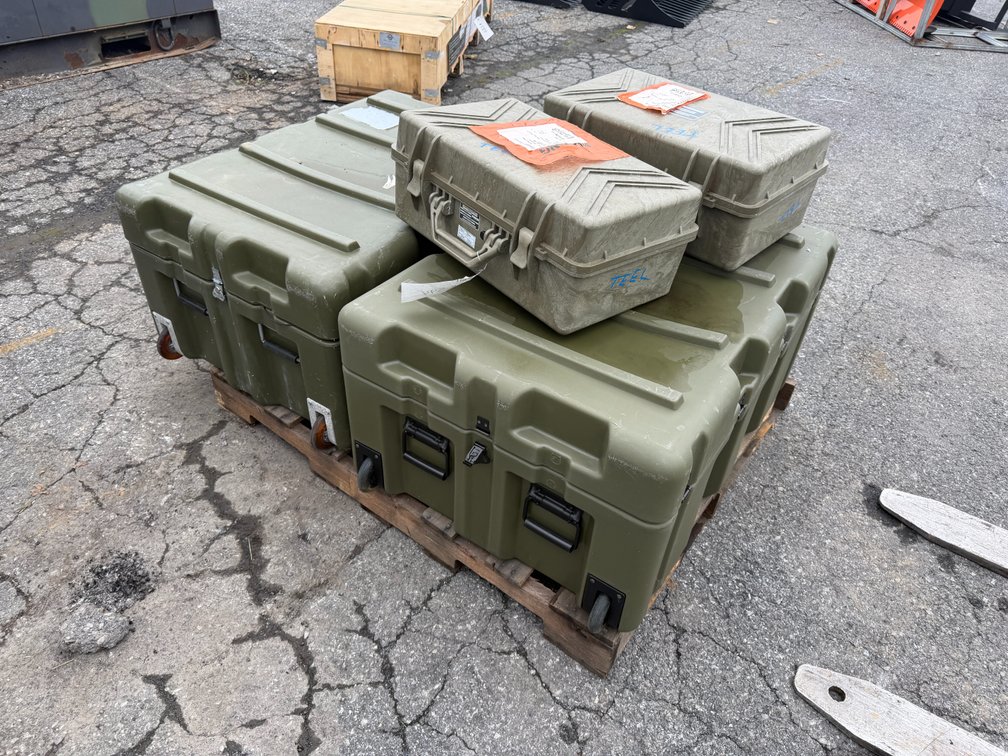Skid Lot of Used Soldier Portable Battery Charger
