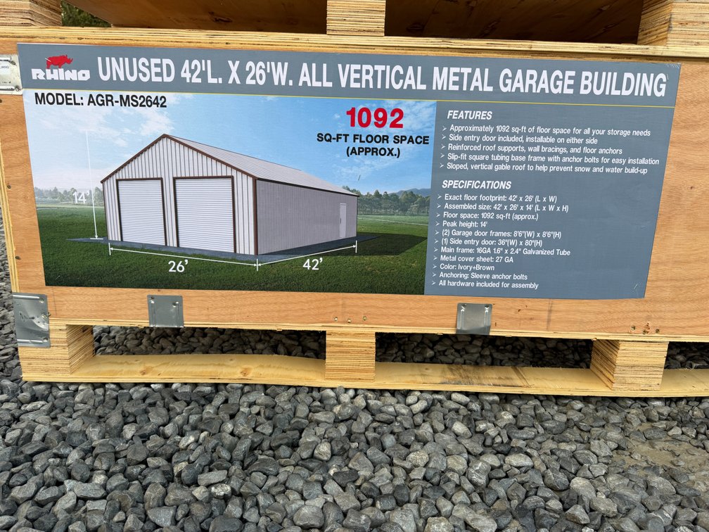 New Rhino 26' x 42' Metal Garage Building