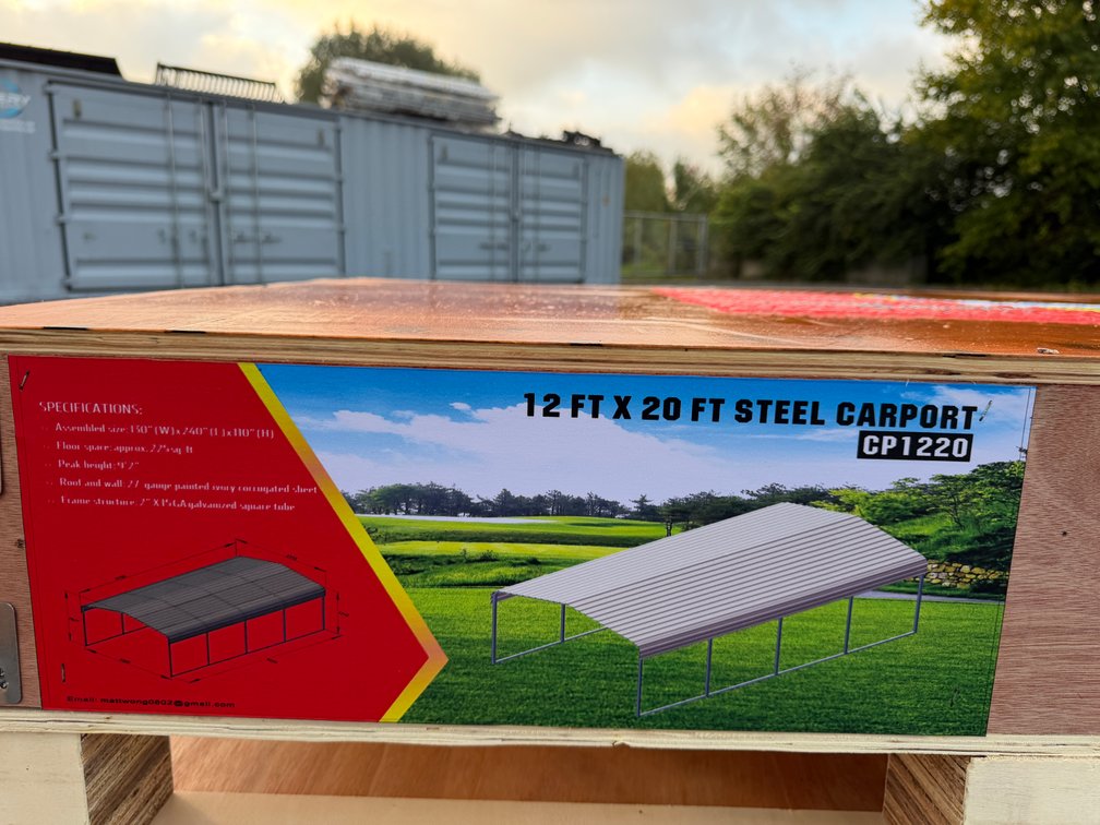 New Rhino 12' x 20' Steel Carport