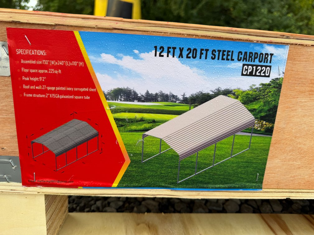 New Rhino 12' x 20' Steel Carport