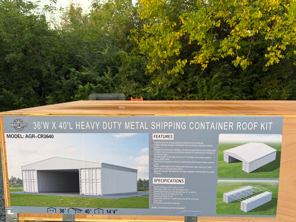 New Heavy Duty 36' x 40' Shipping Container Roof K