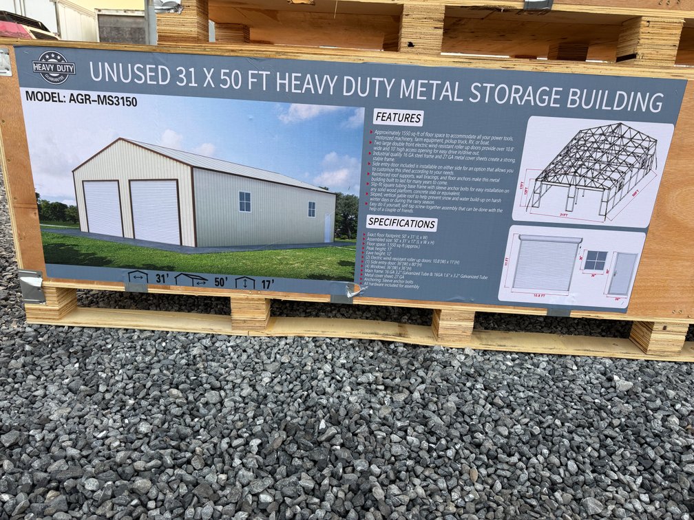New Heavy Duty 31' x 50' Metal Storage Building