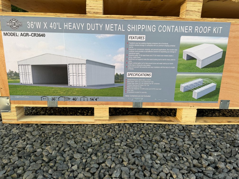 New Heavy Duty 36' x 40' Shipping Container Roof K