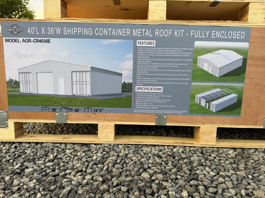 New Heavy Duty 40' x 36' Shipping Container Metal
