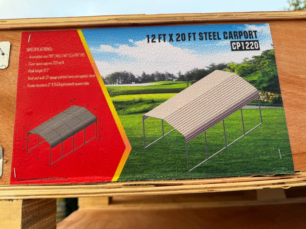 New Rhino 12' x 20' Steel Carport