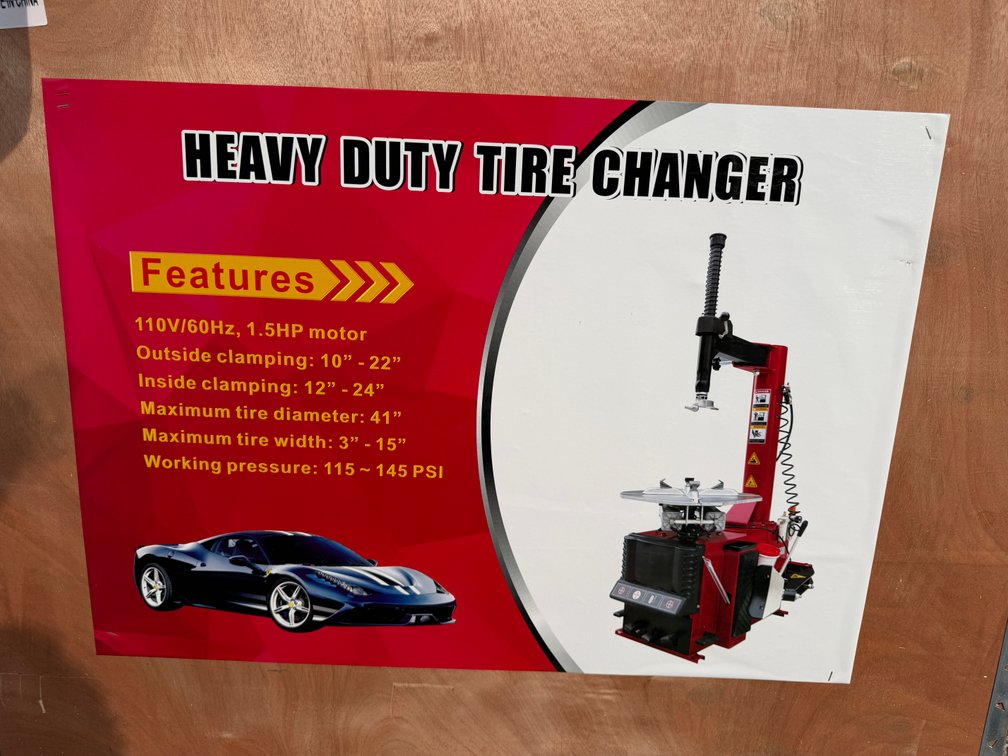 New Rhino Heavy Duty Tire Changer