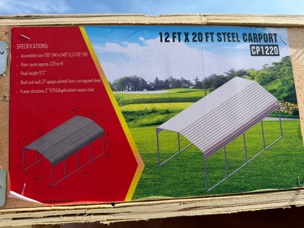 New Rhino 12' x 20' Steel Carport