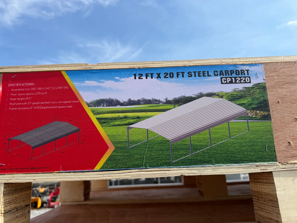 New Rhino 12' x 20' Steel Carport