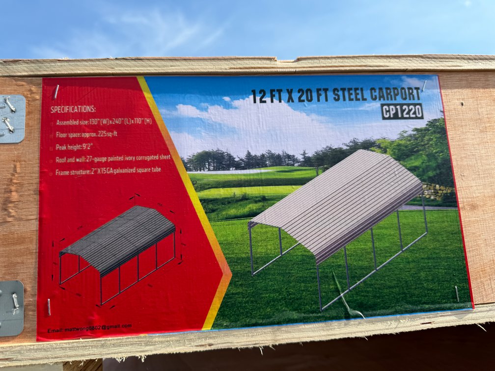 New Rhino 12' x 20' Steel Carport