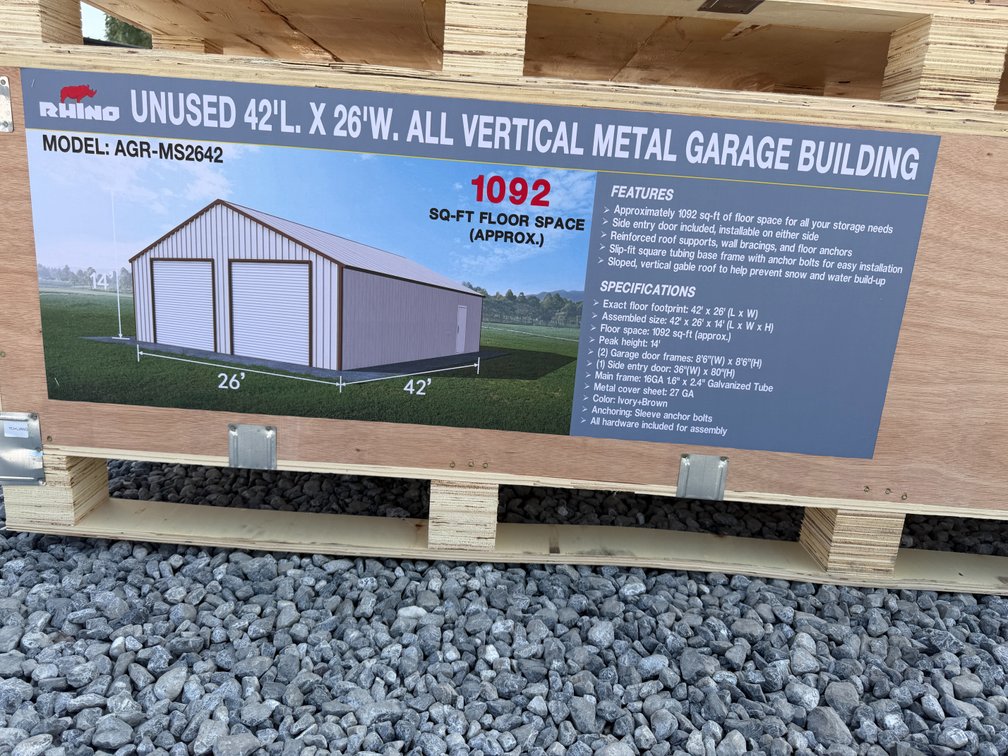New Rhino 26' x 42' Metal Garage Building