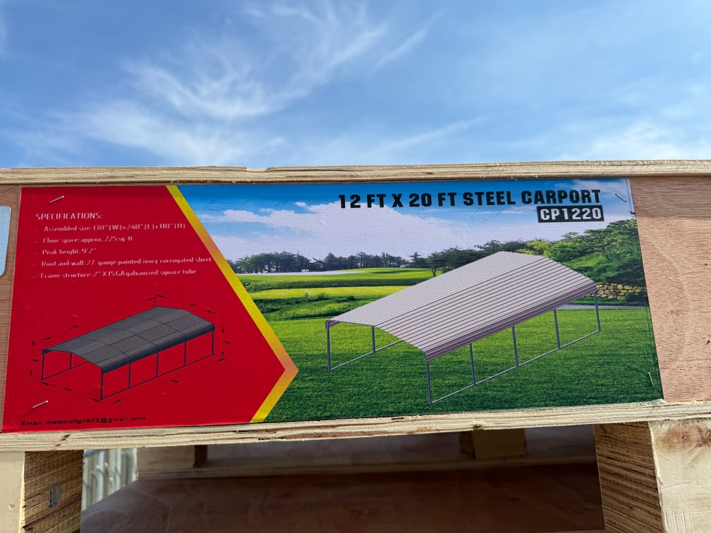 New Rhino 12' x 20' Steel Carport