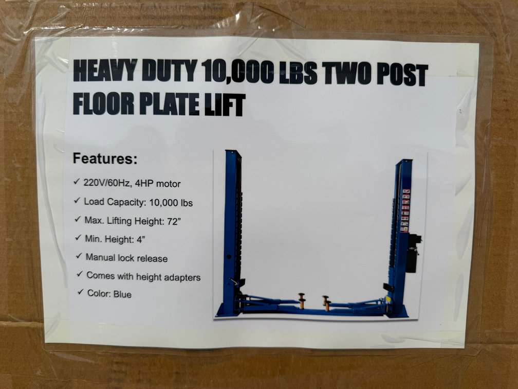 (2x) New Heavy Duty 10,000lb 2-Post Car Lift