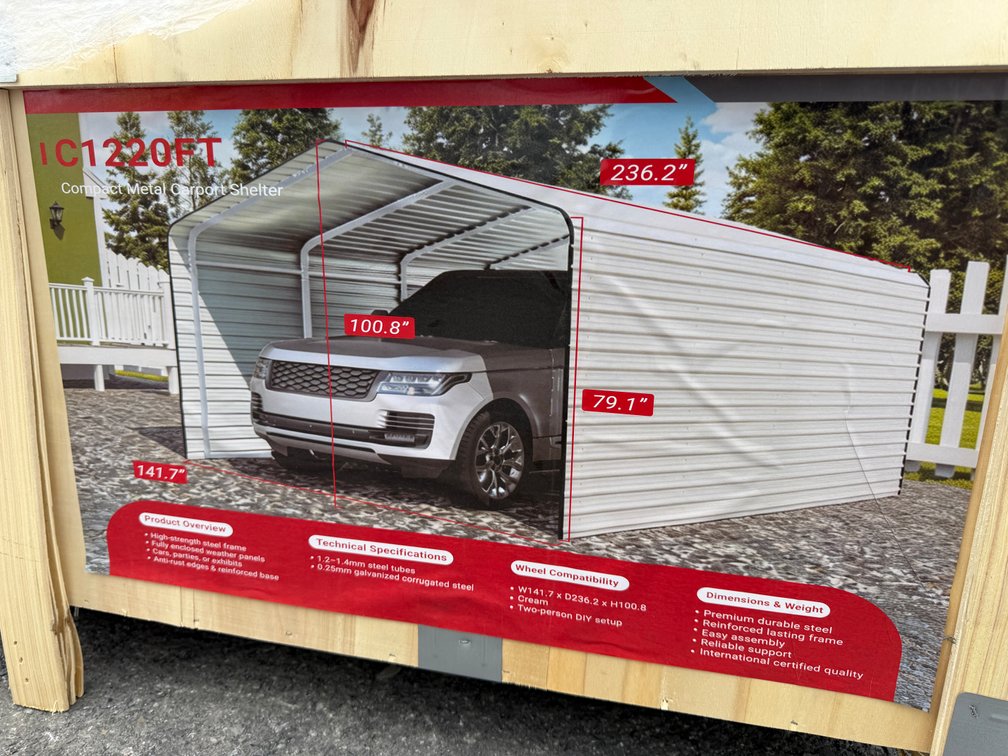 New SD LANCH 12' x 20' Carport