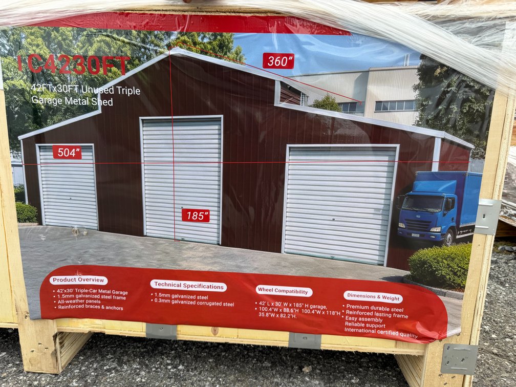 New SD LANCH 30' x 42' Triple Garage Shed