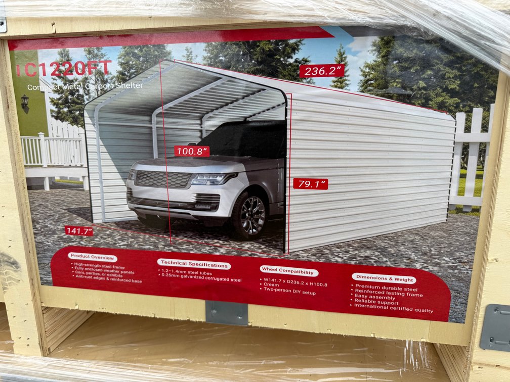 New SD LANCH 12' x 20' Stel Carport