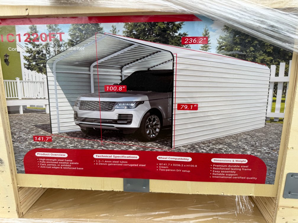 New SD LANCH 12' x 20' Stel Carport