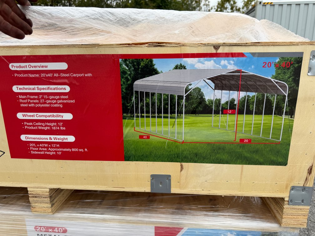 New SD LANCH 20' x 40' Stel Carport