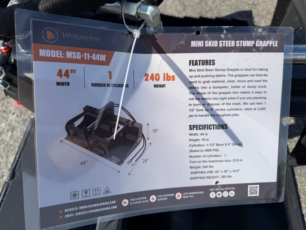 New Wolverine 44" Stump Grapple