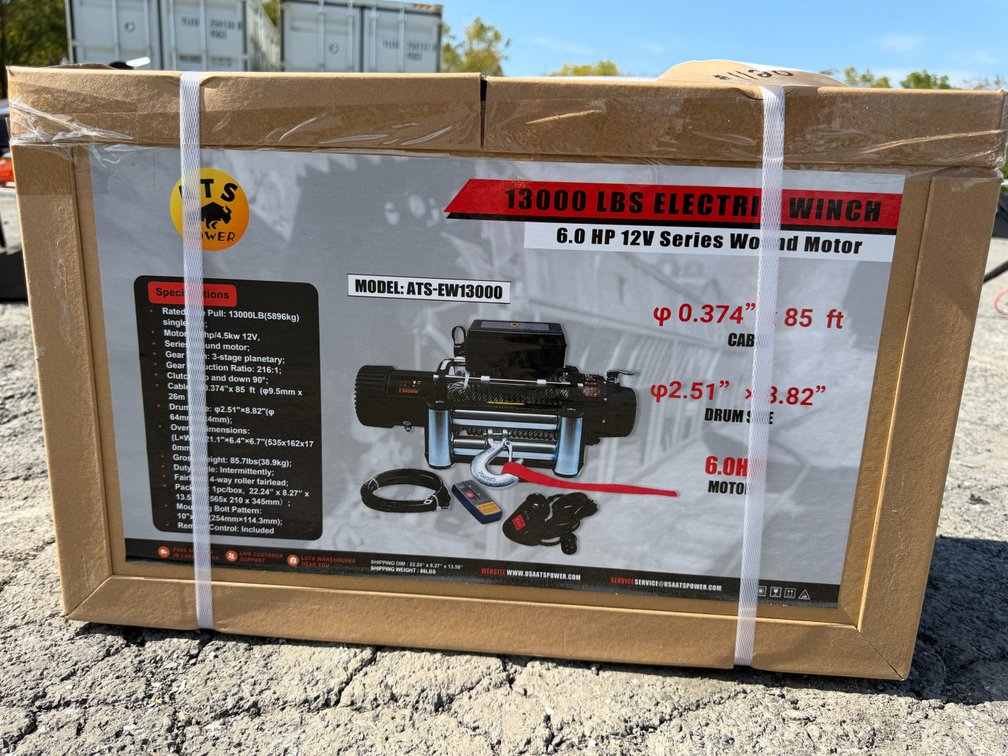 New ATS 13,000lb Electric Winch