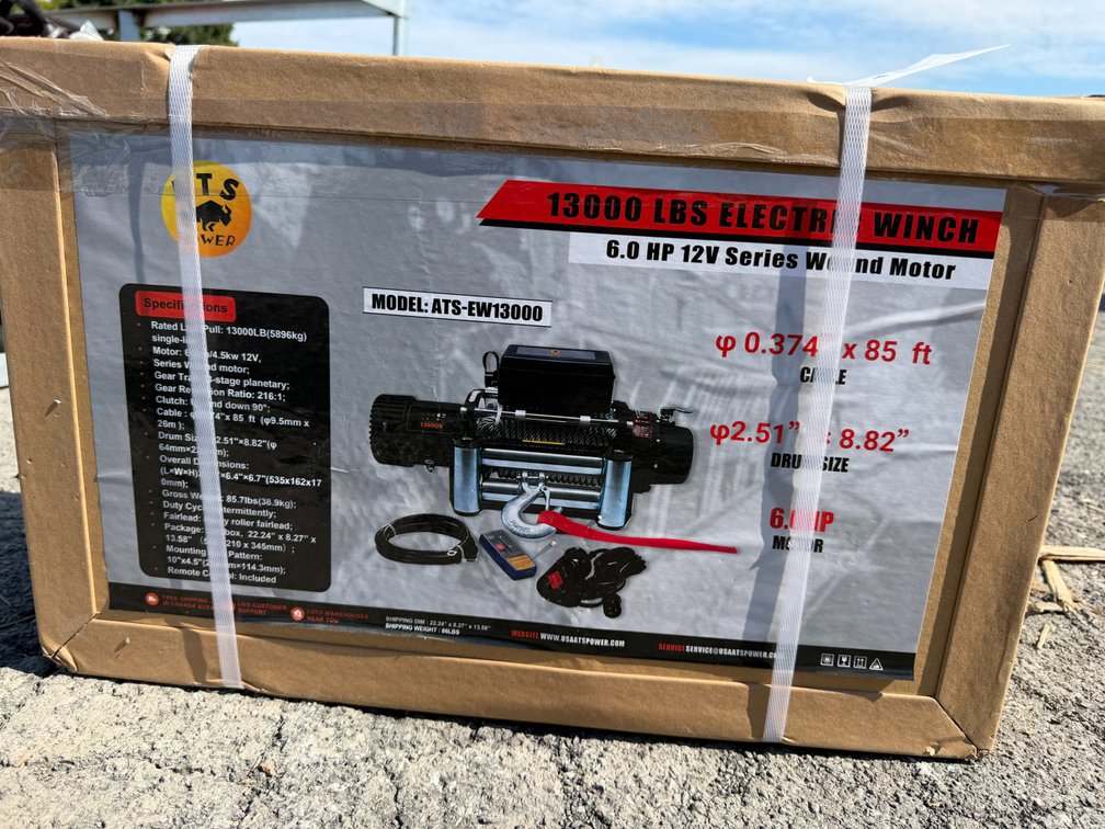 New ATS 13,000lb Electric Winch