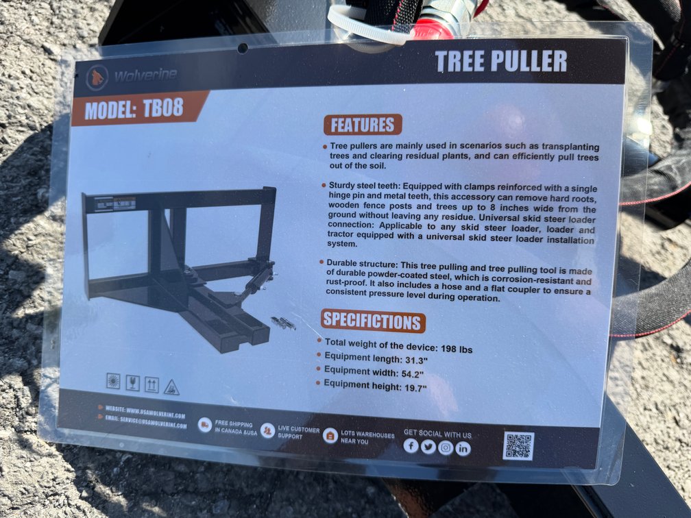 New Wolverine Quick Attach Tree Puller