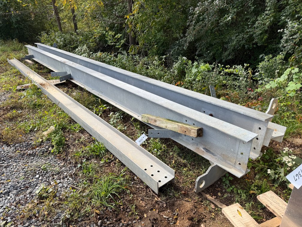 Lot Of (5) Galvanized H Beams