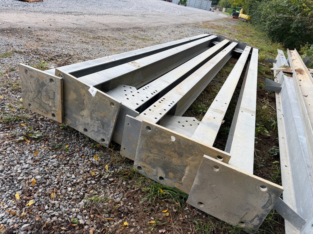 Lot Of (6) Galvanized H Beam Columns