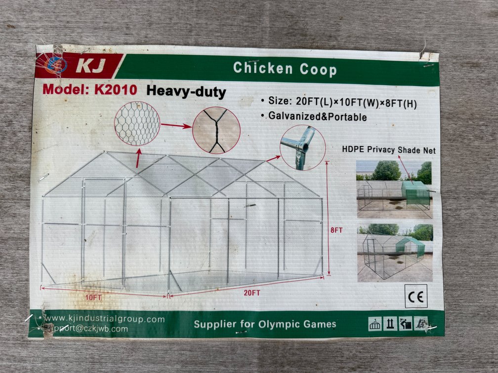 New KJ 10' x 20' Chicken Coop