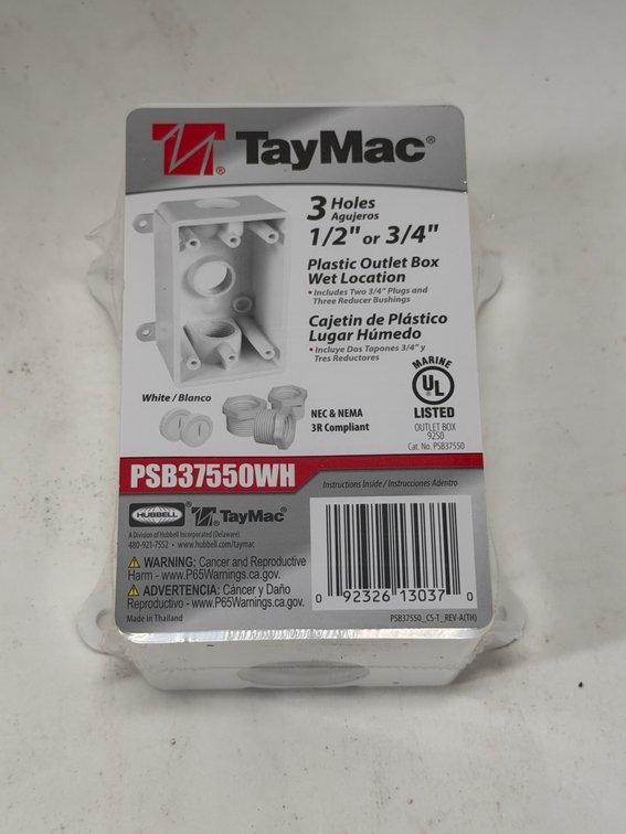 (20x Bid) TayMac Plastic Outlet Box