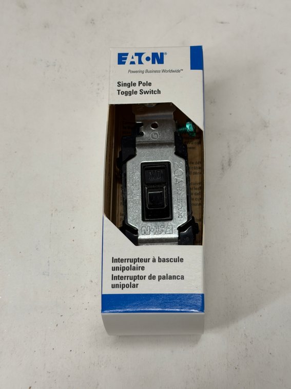 (20x Bid) Eaton 20A Single Pole Toggle Switch